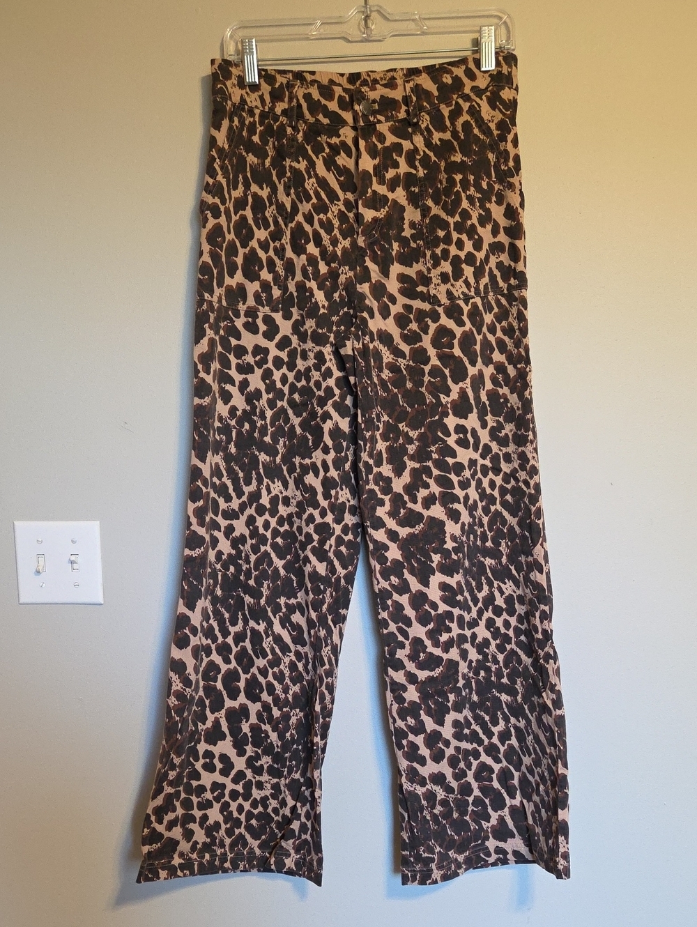 THREADS 4 THOUGHT Leopard Print Wide-Leg Pants in Brown and Cream